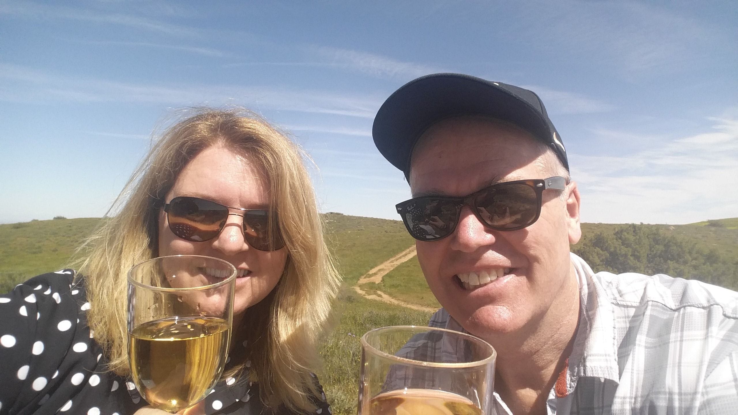 With kiddos scattered across the US, we celbrated Easter Sunday on the top of the ranch with our favoriate Central Coast Chardonay!